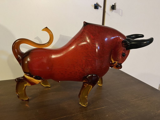 Art Design Glas Beeld Rode Stier