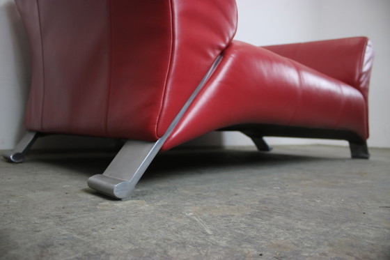 Image 1 of Rolf Benz 322 Club Sofa Tweezitter Design Bank Echt Leer Rood