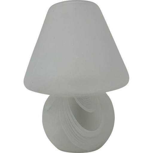Vintage champignon glazen tafellamp, 1970
