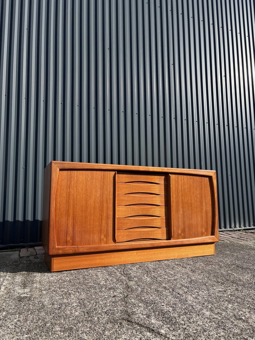 Vintage Teak Deens Dressoir 