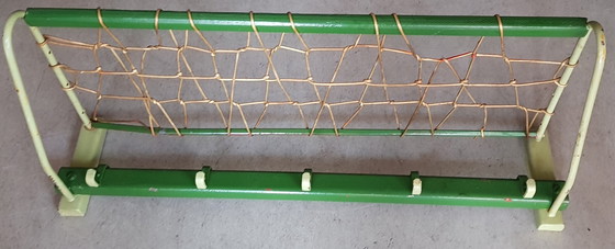 Image 1 of Metalen wandkapstok met hoedenplank, 1950S