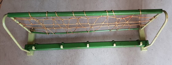 Image 1 of Metalen wandkapstok met hoedenplank, 1950S