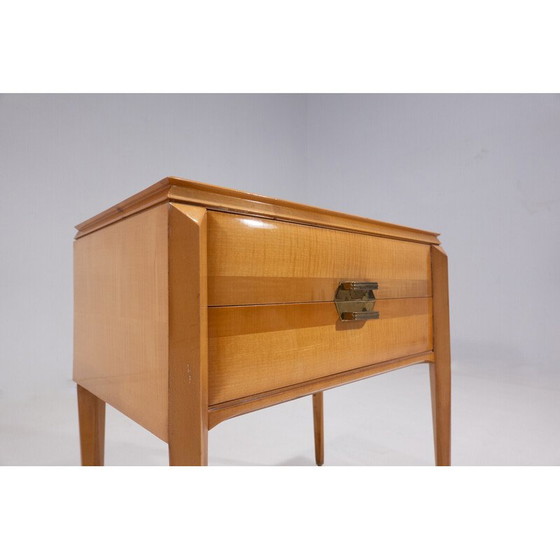 Image 1 of Paar mid-century houten nachtkastjes, Italië 1960