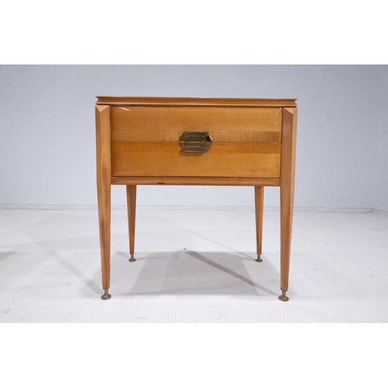 Image 1 of Paar mid-century houten nachtkastjes, Italië 1960