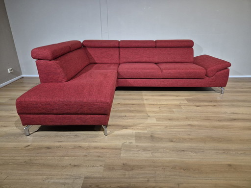 Montel Urban - Hoekbank - Rood - Stof - Design - Verstelbaar