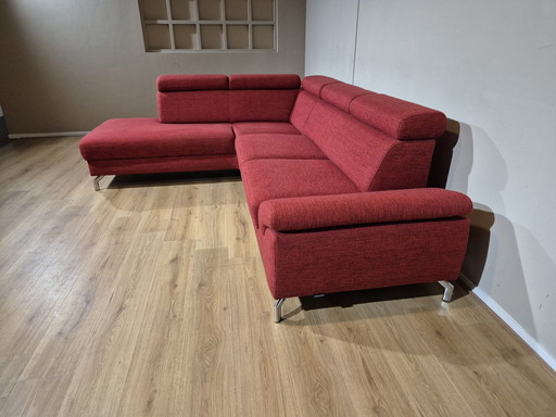 Montel Urban - Hoekbank - Rood - Stof - Design - Verstelbaar