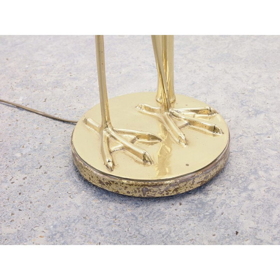 Image 1 of Vintage gouden vloerlamp in messing