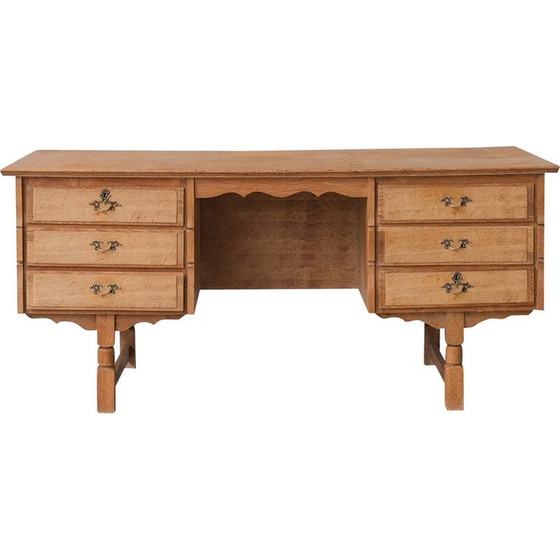 Image 1 of Deens eikenhouten bureau Mid Century, 1960