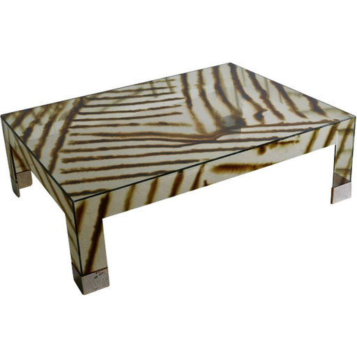 Vintage plexiglas zebra salontafel, 1980