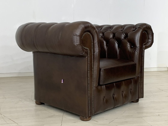 Image 1 of Chesterfield fauteuil fauteuil woonkamer fauteuil kantoor fauteuil echt leer