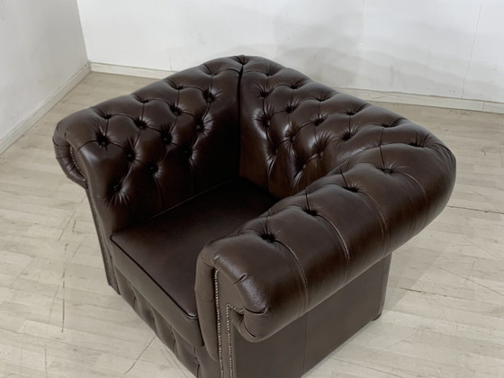 Image 1 of Chesterfield fauteuil fauteuil woonkamer fauteuil kantoor fauteuil echt leer