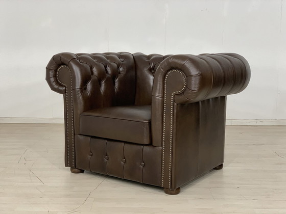 Image 1 of Chesterfield fauteuil fauteuil woonkamer fauteuil kantoor fauteuil echt leer