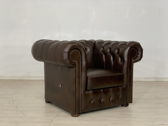 Image 1 of Chesterfield fauteuil fauteuil woonkamer fauteuil kantoor fauteuil echt leer