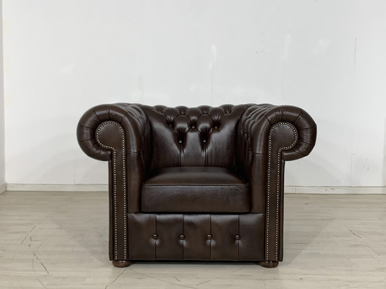 Image 1 of Chesterfield fauteuil fauteuil woonkamer fauteuil kantoor fauteuil echt leer