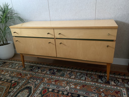 Vintage Lowboard Dressoir Hout Mid Century Tv Meubel Beuken