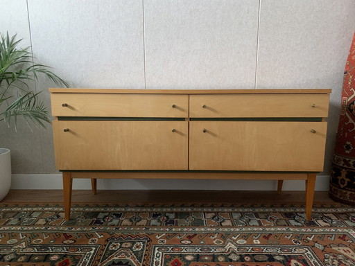 Vintage Lowboard Dressoir Hout Mid Century Tv Meubel Beuken