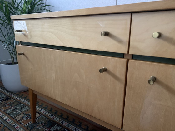 Image 1 of Vintage Lowboard Dressoir Hout Mid Century Tv Meubel Beuken