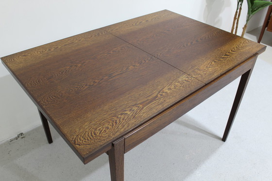 Image 1 of Vintage uitschuifbare eettafel - Wengé hout, jaren '60