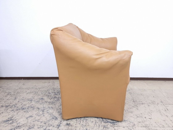 Image 1 of Cassina Tentazione fauteuil cognac #2 design fauteuil echt leer fauteuil Mario Bellini