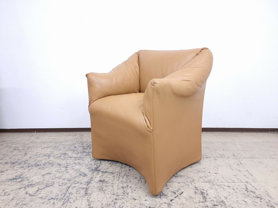 Image 1 of Cassina Tentazione fauteuil cognac #2 design fauteuil echt leer fauteuil Mario Bellini