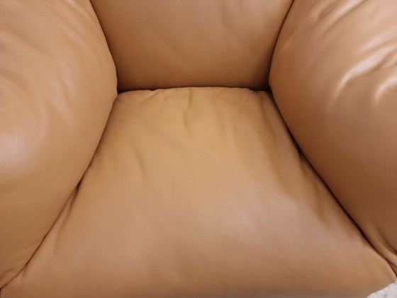 Image 1 of Cassina Tentazione fauteuil cognac #2 design fauteuil echt leer fauteuil Mario Bellini