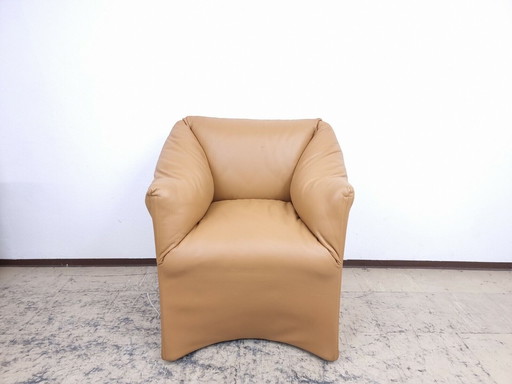 Cassina Tentazione fauteuil cognac #2 design fauteuil echt leer fauteuil Mario Bellini