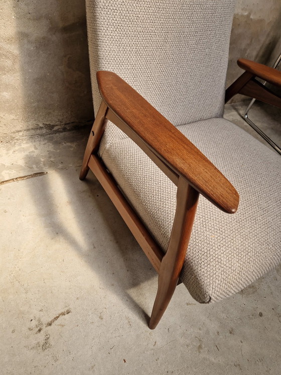 Image 1 of Vintage deense fauteuil nieuw bekleed