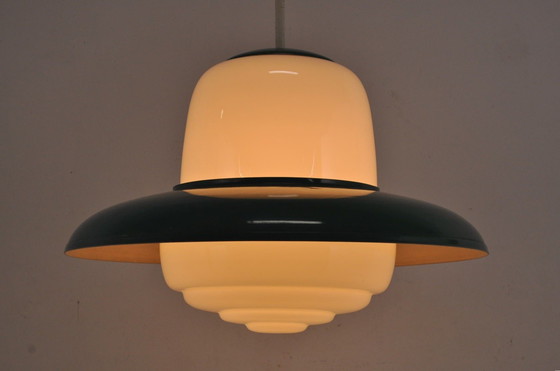 Image 1 of Vintage Opaline Hanglamp Jaren 50