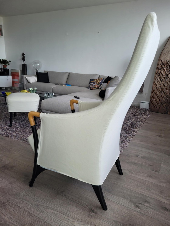 Image 1 of Giorgetti Progetti Fauteuil Met Hocker