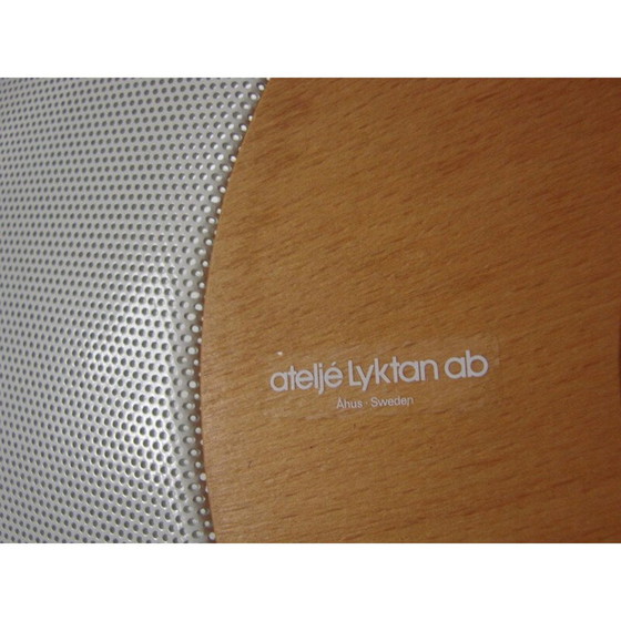 Image 1 of Vintage metalen, houten en messing hanglamp van Atelje Lyktan AB, Zweden 1980