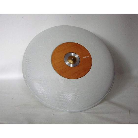 Image 1 of Vintage metalen, houten en messing hanglamp van Atelje Lyktan AB, Zweden 1980