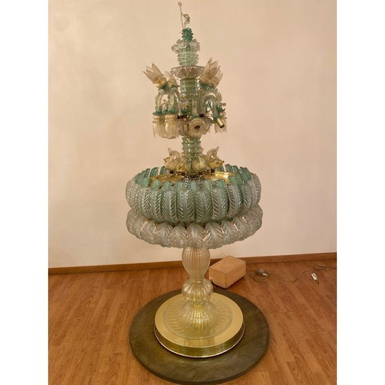 Image 1 of Italiaanse Murano glazen staande lamp met werkende fontein