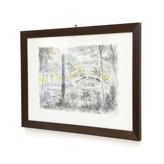 Image 1 of Vintage litho "Portofino" door Michele Cascella, 1960