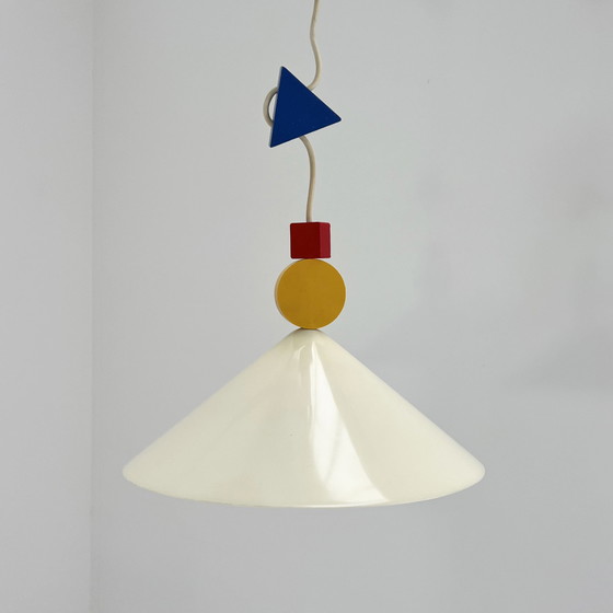 Image 1 of Memphis stijl hanglamp model T714-G van Ikea, 1980S