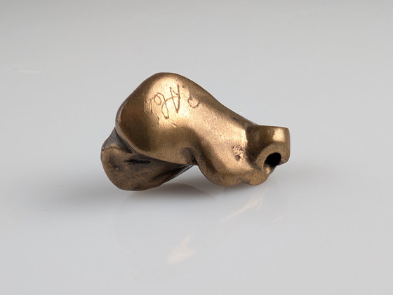 Image 1 of Gesigneerd Bronzen Brutalistisch Sculptuur Hanger 1970S