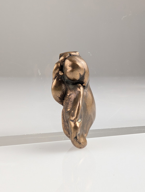 Image 1 of Gesigneerd Bronzen Brutalistisch Sculptuur Hanger 1970S