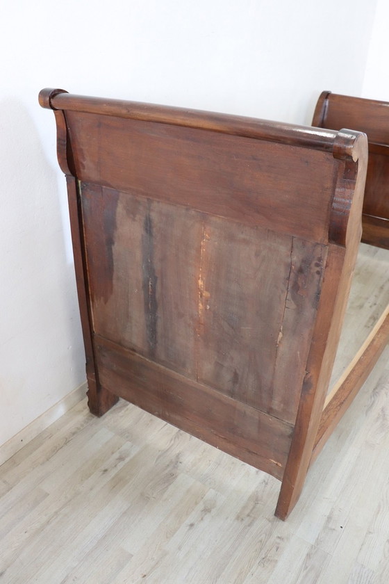 Image 1 of Antiek houten eenpersoonsbed