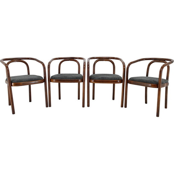 Image 1 of Set van 4 vintage eetkamerstoelen door Antonin Suman voor Ton, Tsjecho-Slowakije 1970