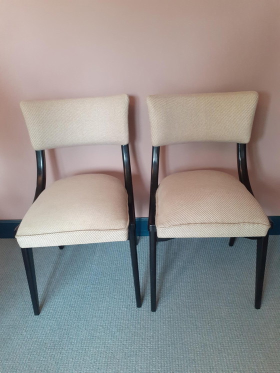 Image 1 of 2X Mid Century Ben Chairs Eetkamerstoelen