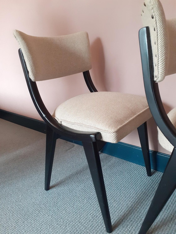 Image 1 of 2X Mid Century Ben Chairs Eetkamerstoelen