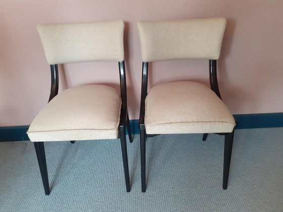 Image 1 of 2X Mid Century Ben Chairs Eetkamerstoelen