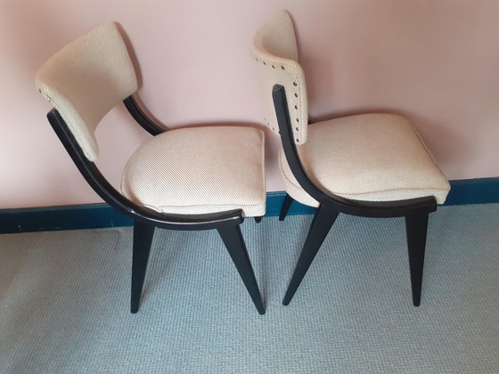 Image 1 of 2X Mid Century Ben Chairs Eetkamerstoelen