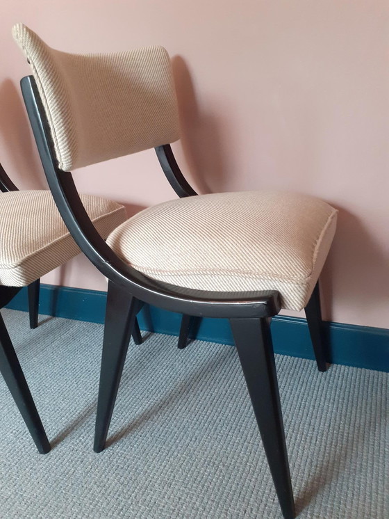 Image 1 of 2X Mid Century Ben Chairs Eetkamerstoelen