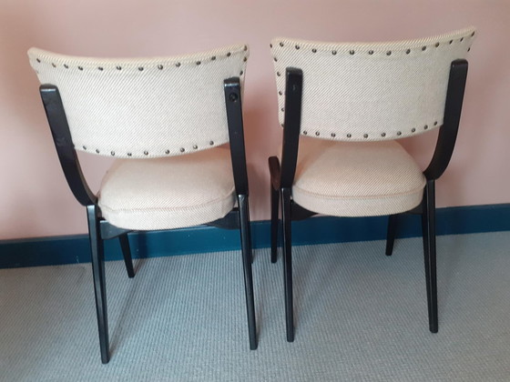 Image 1 of 2X Mid Century Ben Chairs Eetkamerstoelen