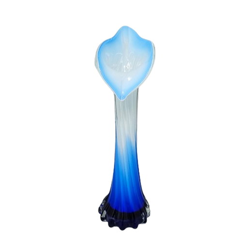 Verbazingwekkende Jack in the Pulpit "Calla Lily" vaas van Murano glas uit de jaren 1960.