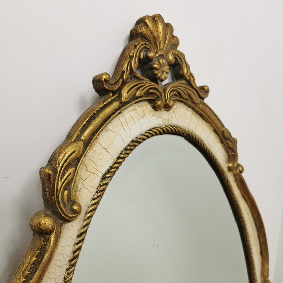 Image 1 of Vintage Barok Brocante Rococo Spiegel, Schouwspiegel