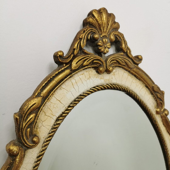 Image 1 of Vintage Barok Brocante Rococo Spiegel, Schouwspiegel