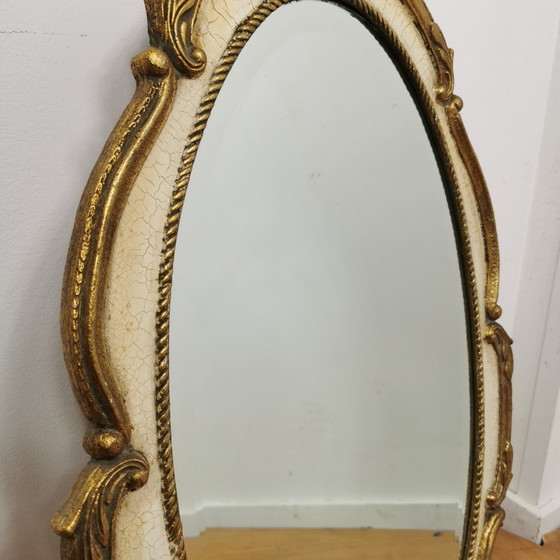 Image 1 of Vintage Barok Brocante Rococo Spiegel, Schouwspiegel