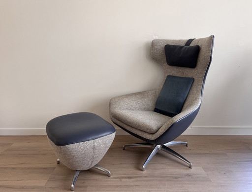 Leolux Caruzzo Fauteuil Met Hocker