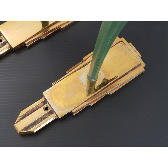 Image 1 of Paar vintage bronzen wandlampen, 1950